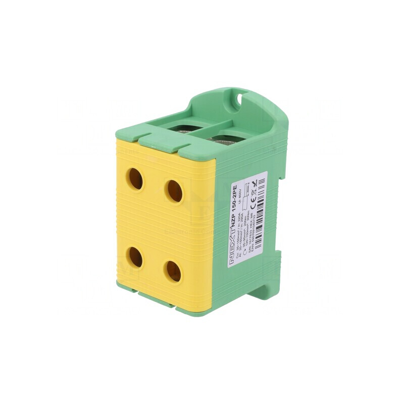 Conector Îmbinare Șine 150mm2 4 Borne Galben-Verde | Electronic-mag.ro | Componente Electronice