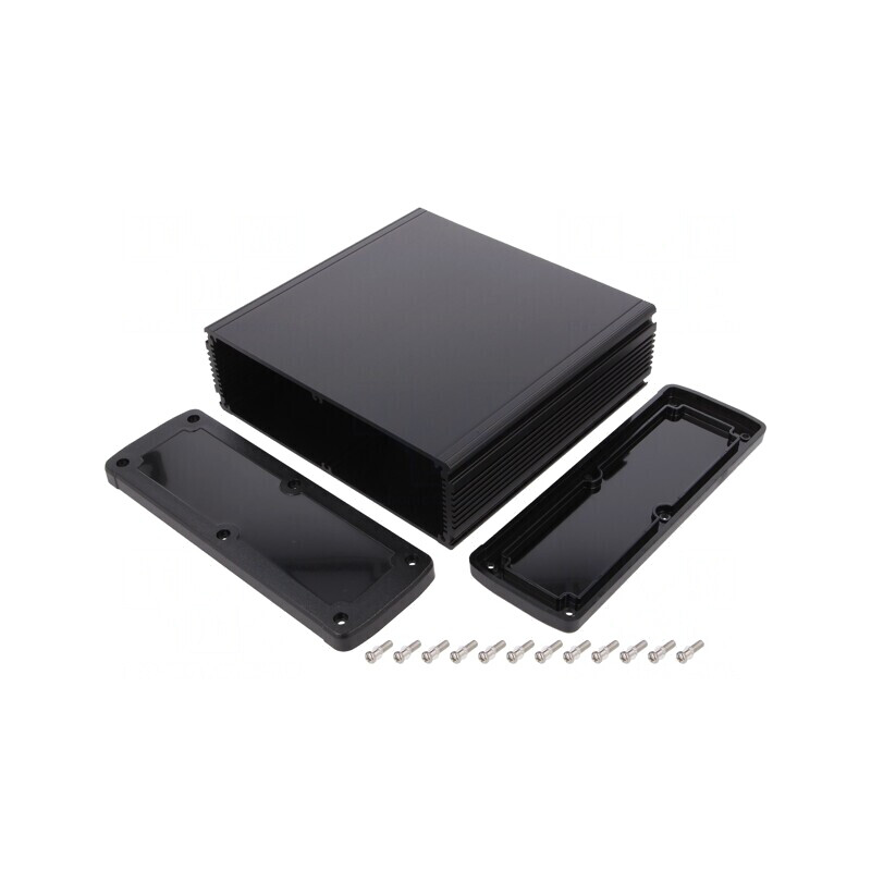 Carcasă Universală din Aluminiu 177.6mm x 169mm x 61.1mm Neagră | Electronic-mag.ro | Componente Electronice