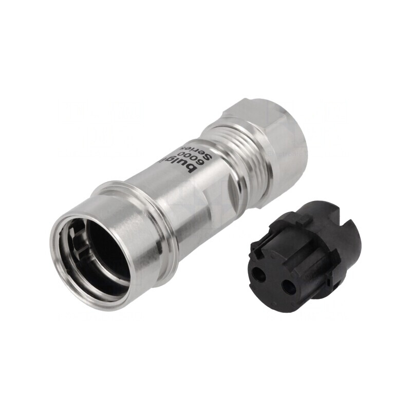 Conector circular mamă 2 pini nichelat Buccaneer 6000 | Electronic-mag.ro | Componente Electronice