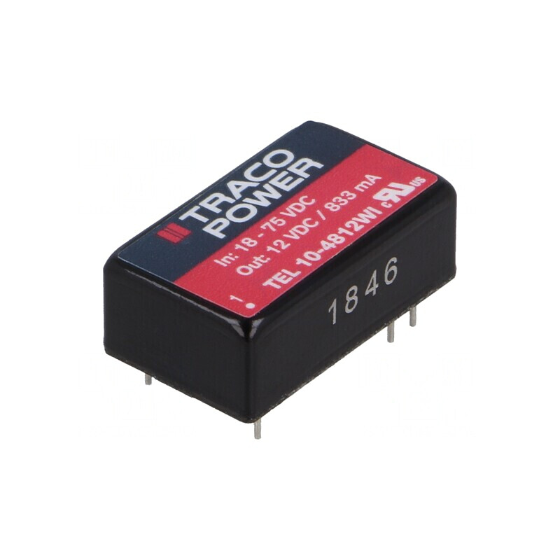 Convertor DC/DC 10W 18-75V la 12V 833mA DIP16 | Electronic-mag.ro | Componente Electronice