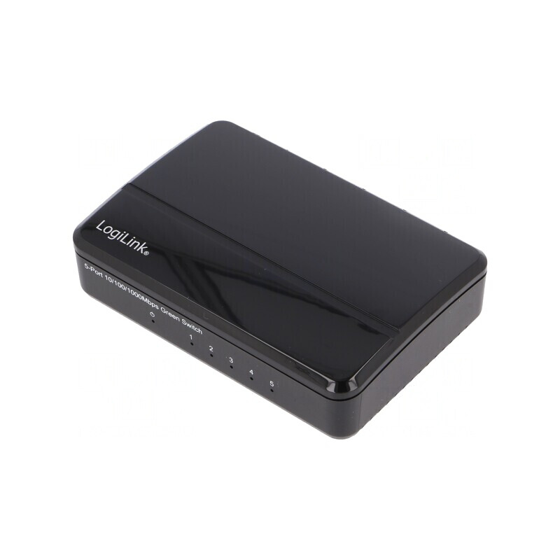 Switch Gigabit Ethernet 5 Porturi Negru RJ45 | Electronic-mag.ro | Componente Electronice