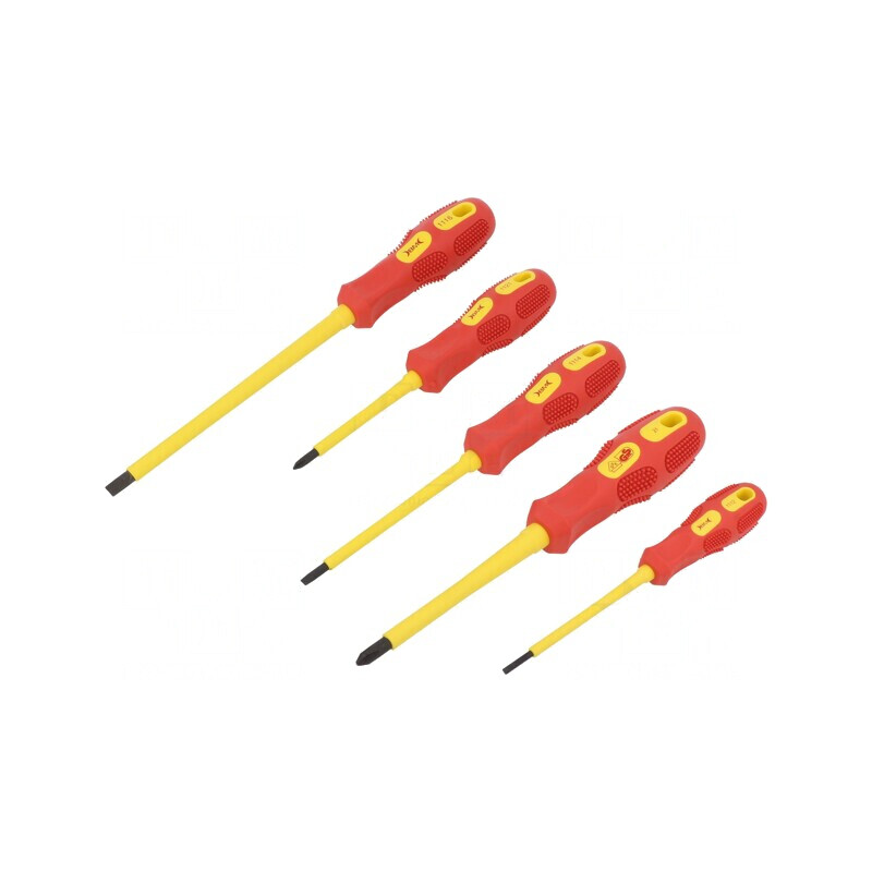 Kit Șurubelnițe Izolate 1kVAC Phillips și Plată 5 Bucăți | Electronic-mag.ro | Componente Electronice