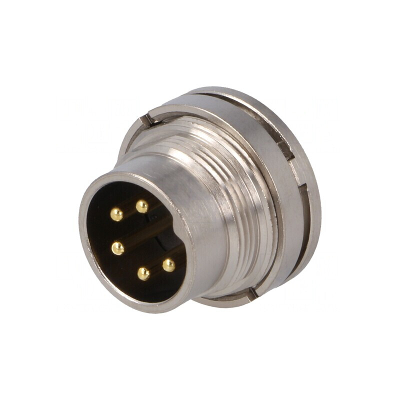 Conector M16 5 PIN 6A 250V IP67 drept | Electronic-mag.ro | Componente Electronice