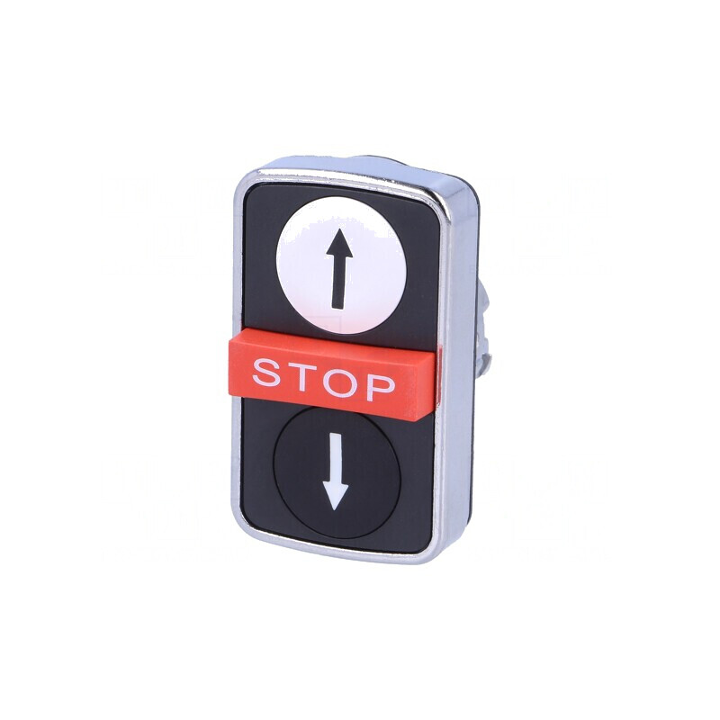 Comutator Triplu 22mm Negru/Roșu/Alb | Electronic-mag.ro | Componente Electronice