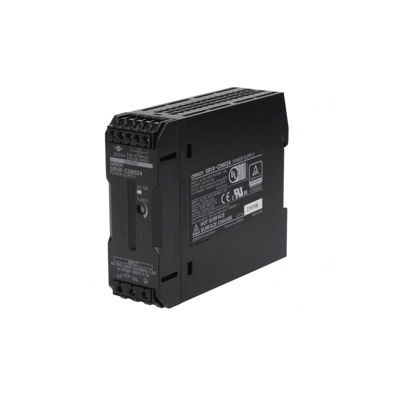 Alimentator Pulsatoriu 60W 24V 2.5A pentru Şină DIN | Electronic-mag.ro | Componente Electronice