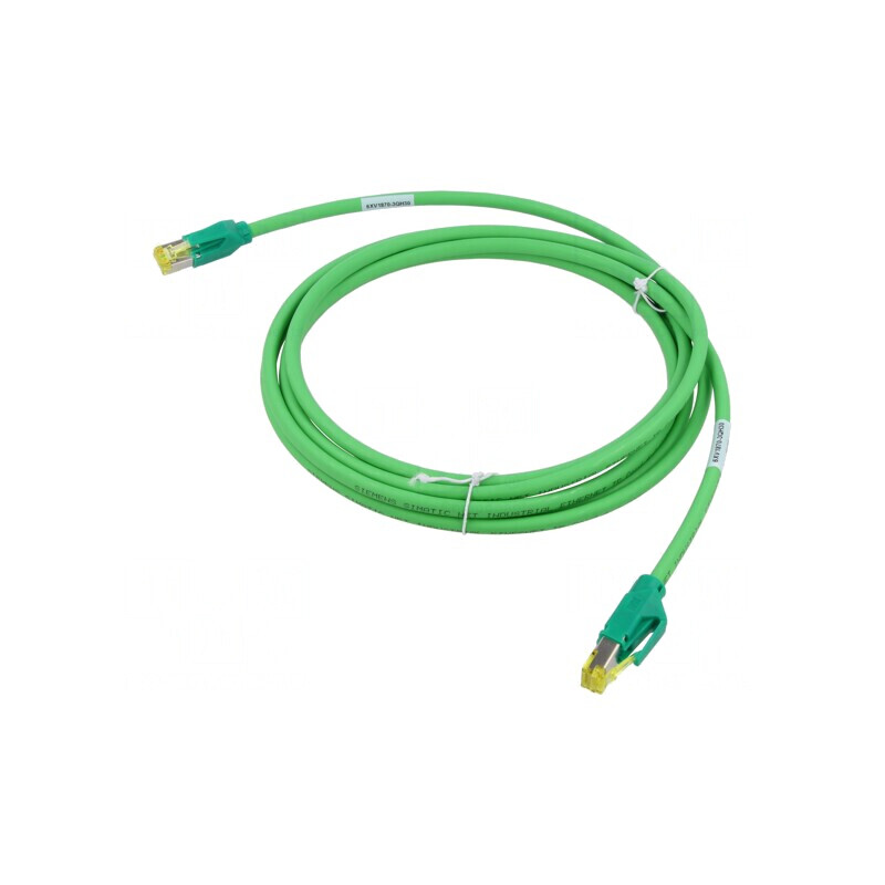 Cablu Patch Cord S/FTP Cat 6a Verde 1m RJ45 | Electronic-mag.ro | Componente Electronice