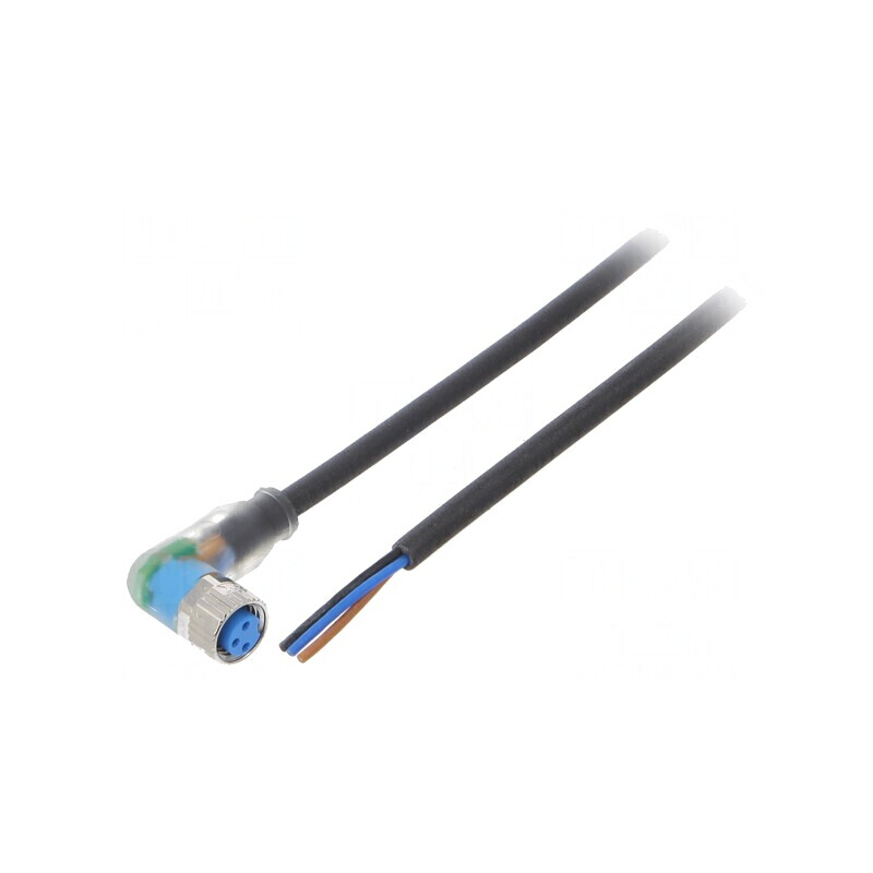 Cablu de conectare M8 3 pini unghi 5m 4A -40÷80°C | Electronic-mag.ro | Componente Electronice