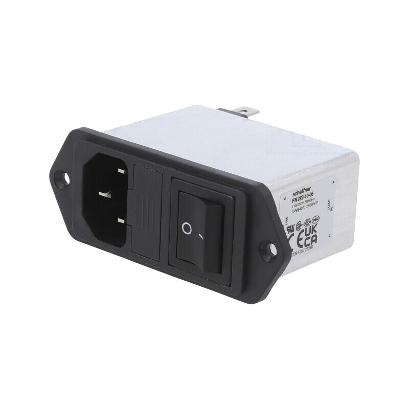 Conector Alimentare AC Soclu Tată 10A 250VAC C14 | Electronic-mag.ro | Componente Electronice