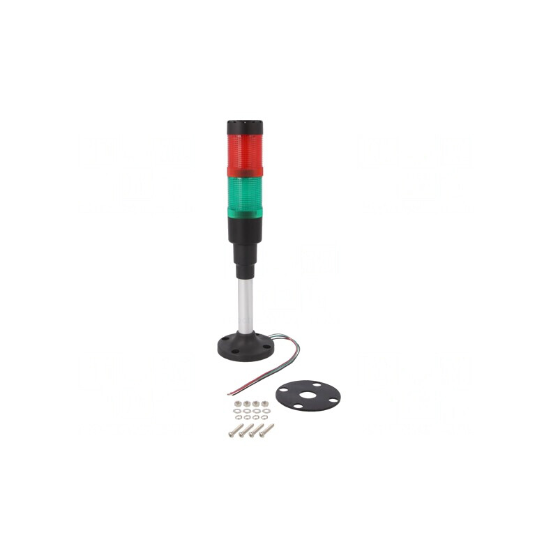 Coloană de Semnalizare LED Roșu/Verde 230VAC | Electronic-mag.ro | Componente Electronice