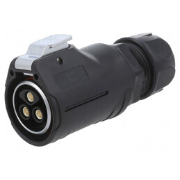 Mufă Circulară 3-Pin Aurită 28mm 43A | Electronic-mag.ro | Componente Electronice