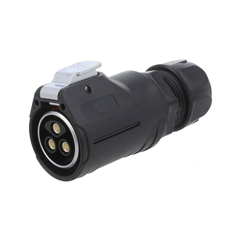 Mufă Circulară 3-Pin Aurită 28mm 43A | Electronic-mag.ro | Componente Electronice