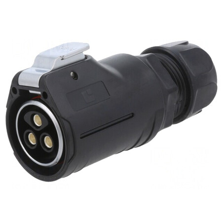 Mufă Circulară 3-Pin Aurită 28mm 43A | Electronic-mag.ro | Componente Electronice