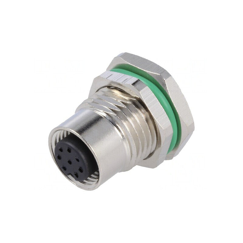 Soclu M12 8-PIN DeviceNet/CANopen THT IP67 30V | Electronic-mag.ro | Componente Electronice