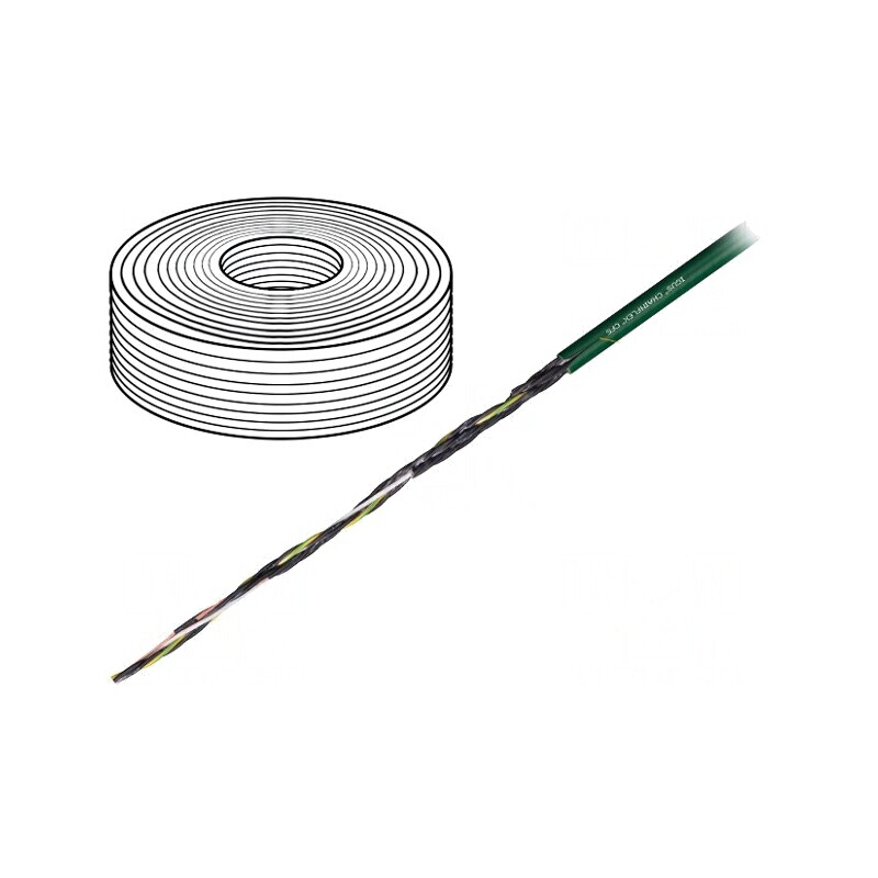 Cablu de Control Chainflex Verde PVC 18G2,5mm2 | Electronic-mag.ro | Componente Electronice