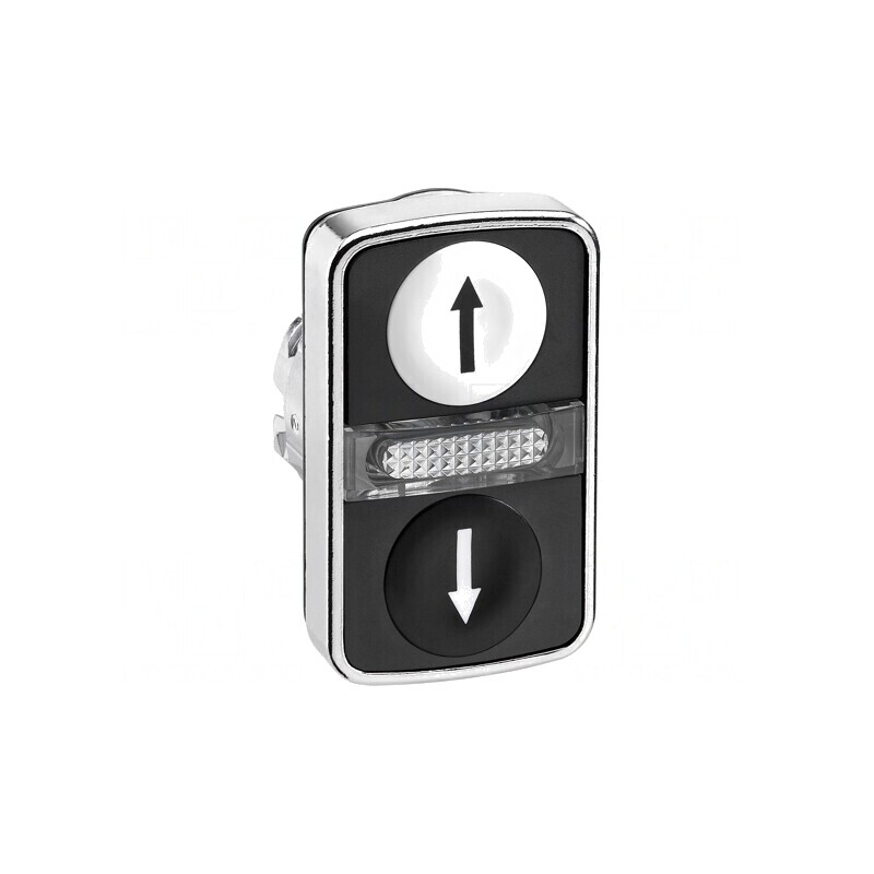 Comutator dublu 22mm alb/negru IP66 | Electronic-mag.ro | Componente Electronice