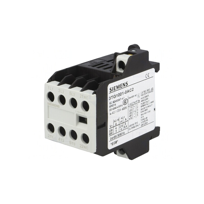 Contactor 4P NC NO 24VAC 8.4A Cleme Șurub | Electronic-mag.ro | Componente Electronice