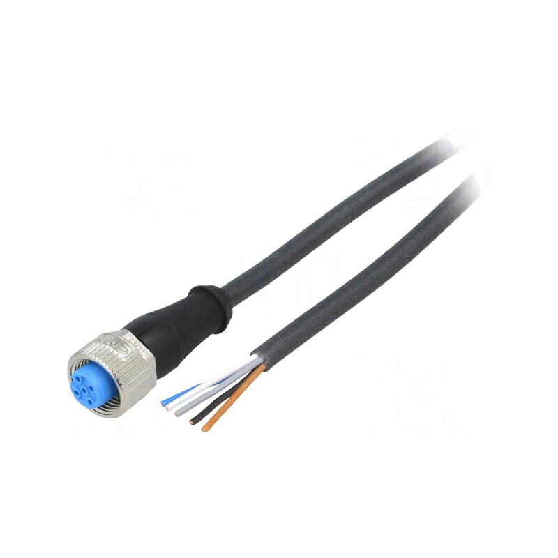 Cablu de conectare M12 PIN 5 5m IP67 125V 4A | Electronic-mag.ro | Componente Electronice