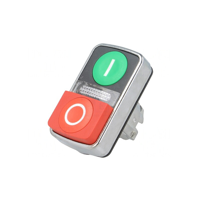 Comutator dublu 22mm roșu/verde IP66 | Electronic-mag.ro | Componente Electronice