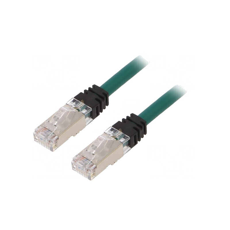 Patch Cord CAT6A S/FTP 5m Verde LSZH | Electronic-mag.ro | Componente Electronice