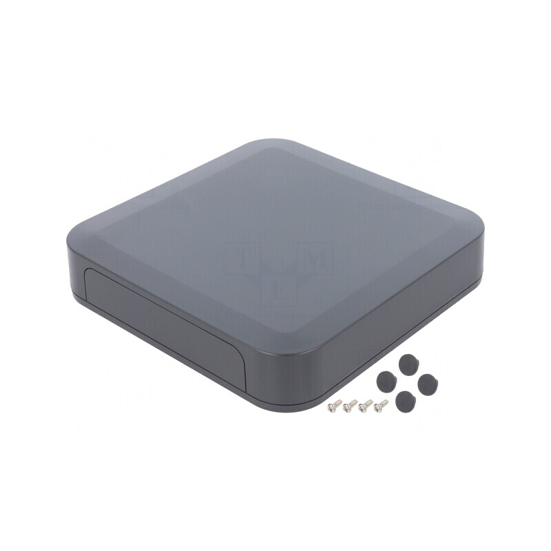 Carcasă ABS Gri Întunecat 200x200x40mm | Electronic-mag.ro | Componente Electronice