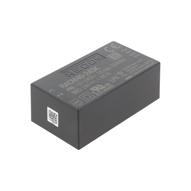 Alimentator Pulsatoriu Deschis 40W RACM40-24SK-T | Electronic-mag.ro | Componente Electronice