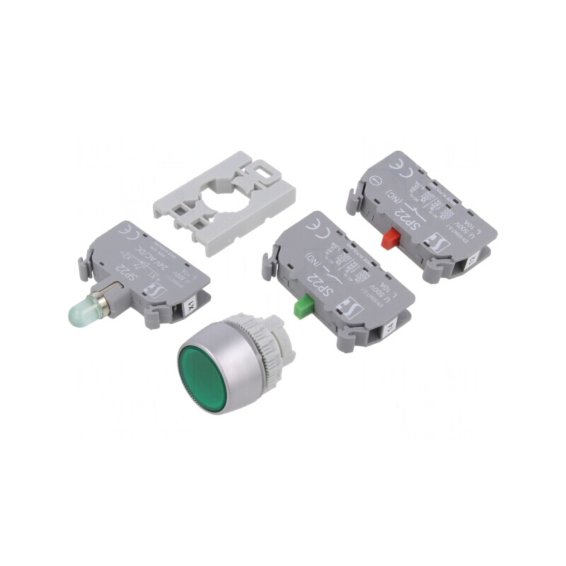 Comutator Push-Button 22mm 1NC 1NO | Electronic-mag.ro | Componente Electronice