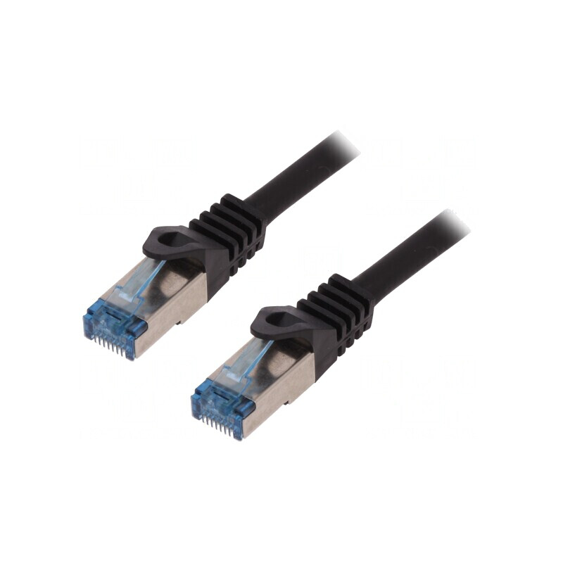 Patch cord S/FTP 6a LSZH Negru 30m 26AWG | Electronic-mag.ro | Componente Electronice