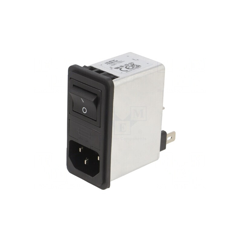 Conector Alimentare AC Soclu Tată 4A 250VAC C14 | Electronic-mag.ro | Componente Electronice