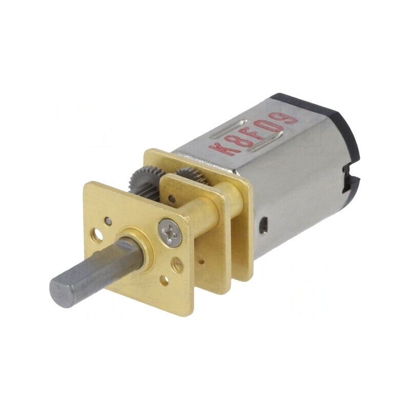 Motor DC 6V cu Transmisie HPCB și Ax Crestătură D 15:1 | Electronic-mag.ro | Componente Electronice