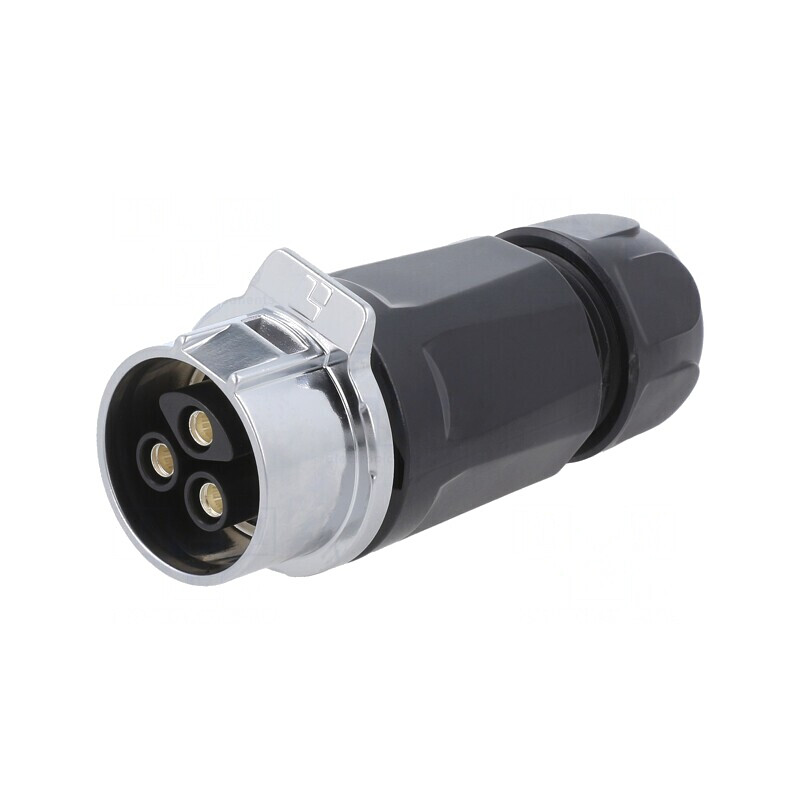 Conector circular mufă 3 pini aurit 28mm | Electronic-mag.ro | Componente Electronice