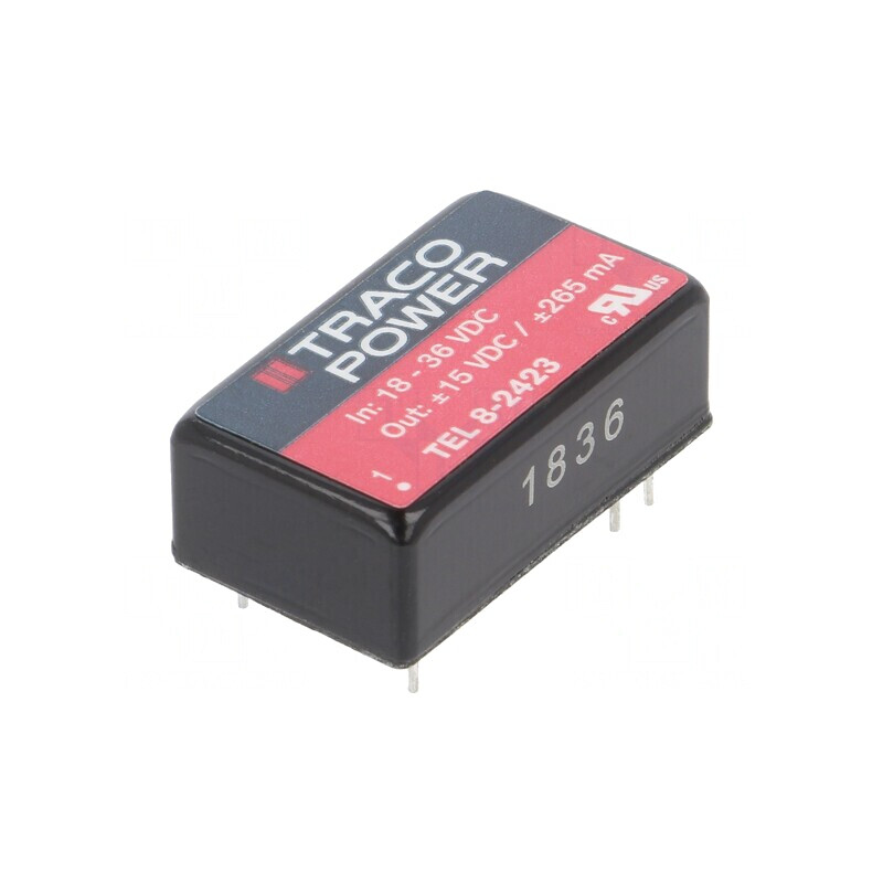 Convertor DC/DC 8W 18-36V la 15V/-15V TEL 8-2423 | Electronic-mag.ro | Componente Electronice