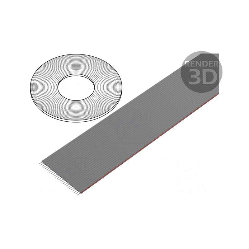 Cablu bandă 1,27mm neecranat PVC 26x28AWG 30.5m | Electronic-mag.ro | Componente Electronice