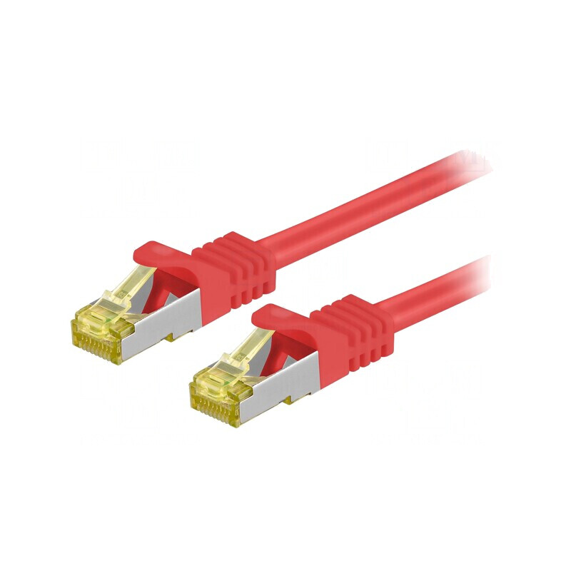 Patch cord rețea S/FTP Cat6a roșu 25m | Electronic-mag.ro | Componente Electronice