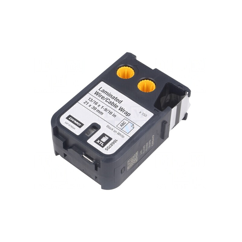 Bandă Albă 21mm x 39mm cu Caracter Negru | Electronic-mag.ro | Componente Electronice