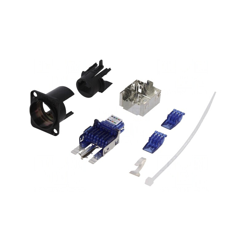 Adaptor Soclu etherCON 8PIN Cat6 Ecranat Aurit | Electronic-mag.ro | Componente Electronice