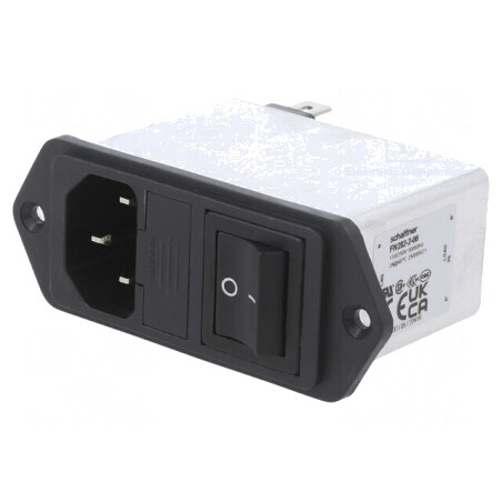 Conector Alimentare AC Soclu Tată C14 2A 250VAC | Electronic-mag.ro | Componente Electronice