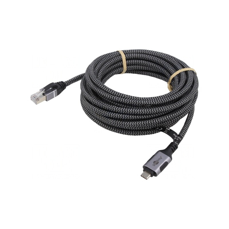 Cablu USB C la RJ45 5m Negru/Gri | Electronic-mag.ro | Componente Electronice