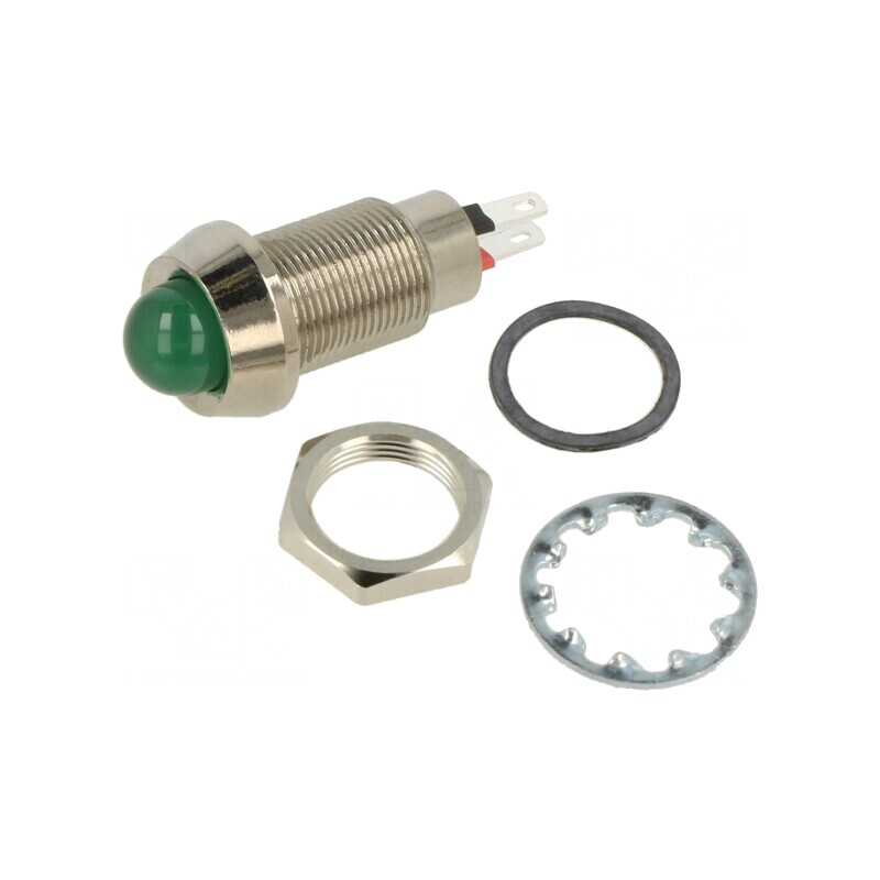 Lampa LED Verde 24-28VDC Ø12.7mm IP67 | Electronic-mag.ro | Componente Electronice Lampa LED Verde 24-28VDC Ø12.7mm IP67 | Electronic-mag.ro | Componente Electronice