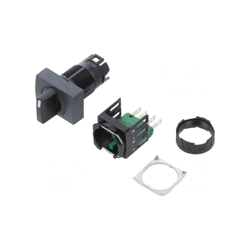 Comutator Rotativ 16mm 2NC/NO Negru XB6DD221B | Electronic-mag.ro | Componente Electronice