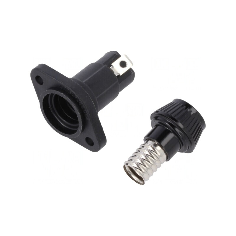 Clemă Panou 10x38mm 30A Neagră | Electronic-mag.ro | Componente Electronice