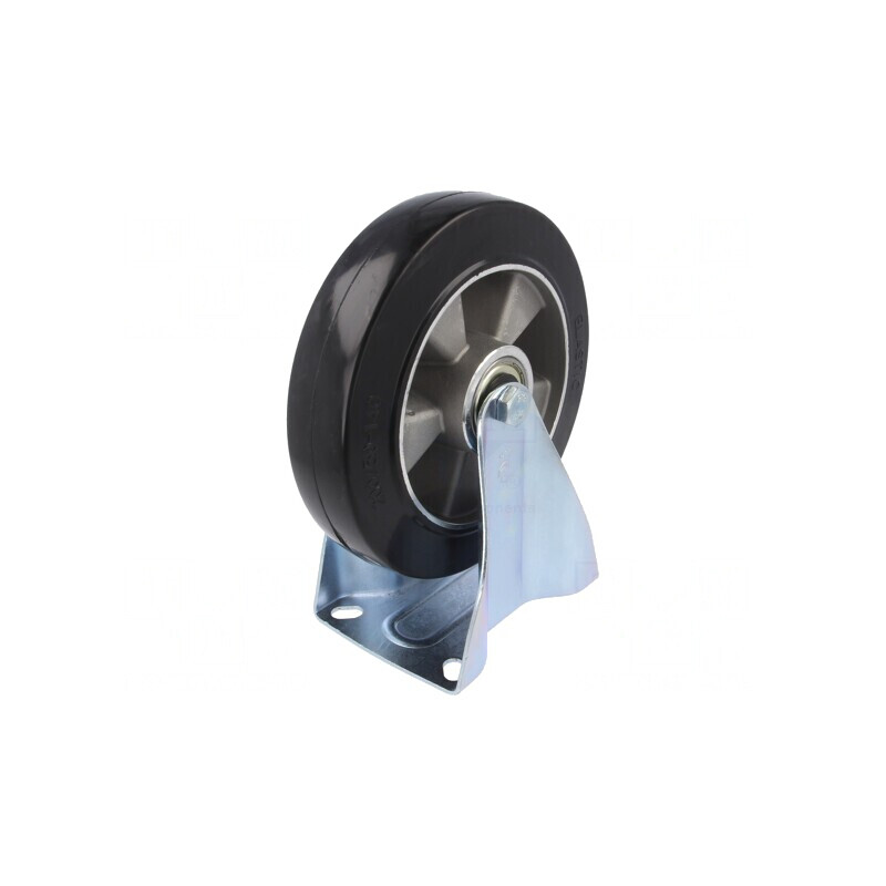 Roată de transport rigidă 200mm 350kg gumă | Electronic-mag.ro | Componente Electronice