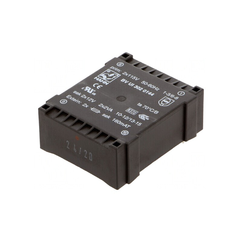 Transformator încapsulat 4VA 115V 12V 166mA | Electronic-mag.ro | Componente Electronice