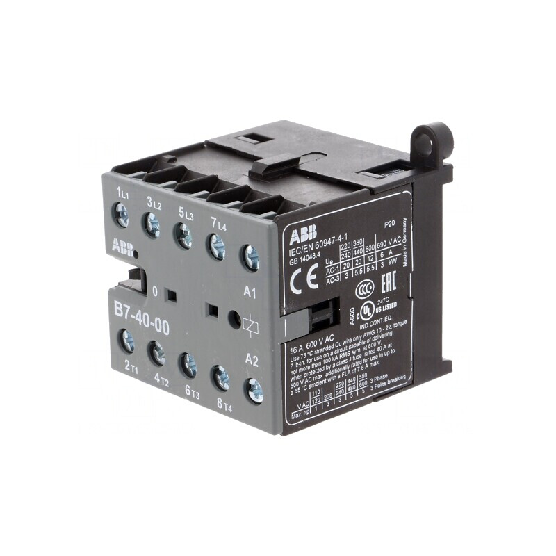 Contactor 4P NO 7A 220-240VAC Cu Șurub | Electronic-mag.ro | Componente Electronice