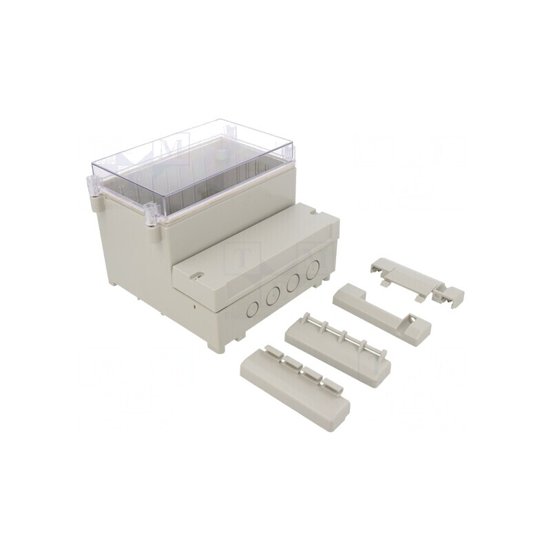 Carcasă montare pe perete ABS gri 166x161x121mm | Electronic-mag.ro | Componente Electronice