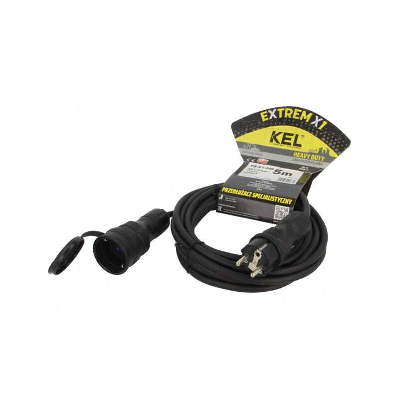 Prelungitor Alimentare 5m 16A Negru | Electronic-mag.ro | Componente Electronice