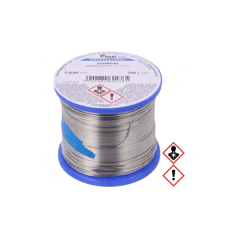 Sârmă de lipit 0,8mm 500g cu plumb 190°C | Electronic-mag.ro | Componente Electronice