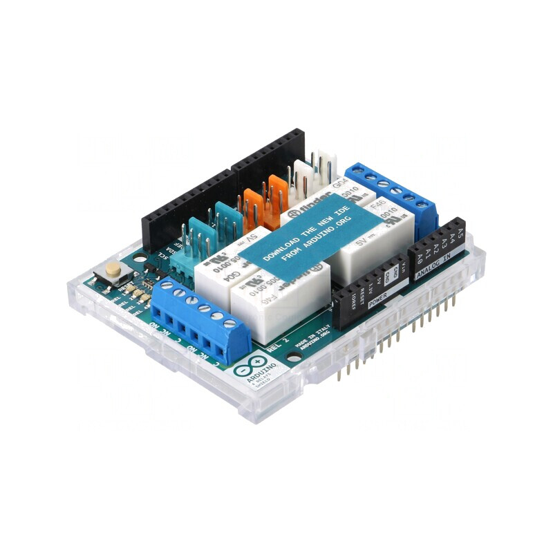 Arduino 4 Relays Shield - Placă de Expansiune cu Şiruri Pini | Electronic-mag.ro | Componente Electronice
