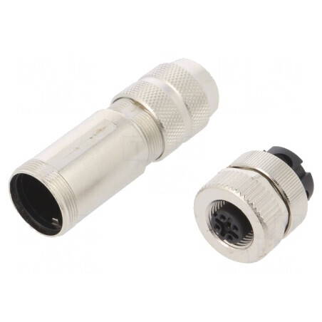 Mufă M12 4 PIN Ethernet IP67 Dreaptă | Electronic-mag.ro | Componente Electronice