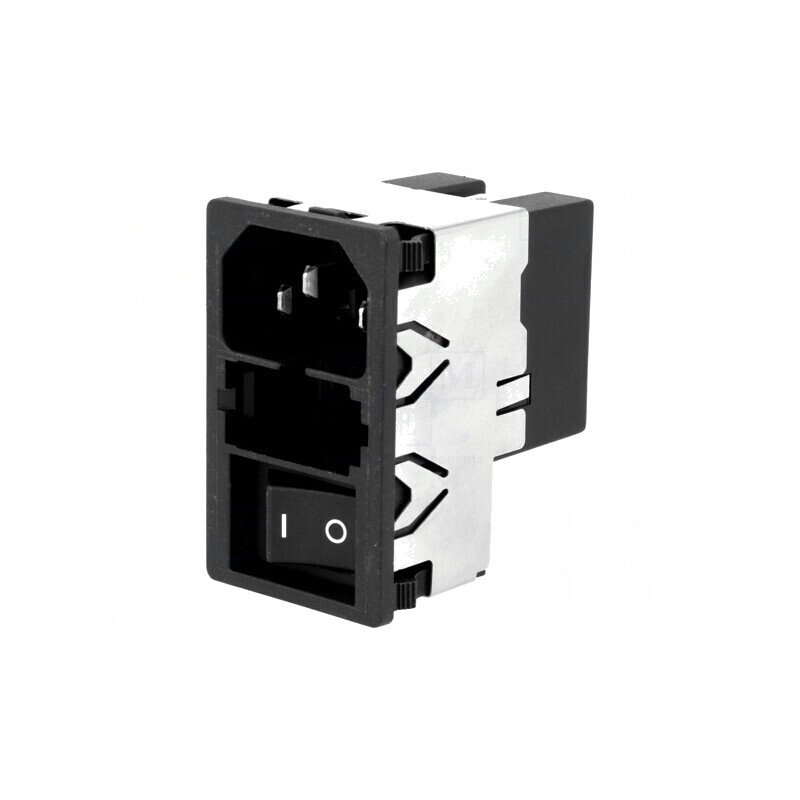 Conector Alimentare AC Soclu Tată 6A 250VAC IEC 60320 | Electronic-mag.ro | Componente Electronice