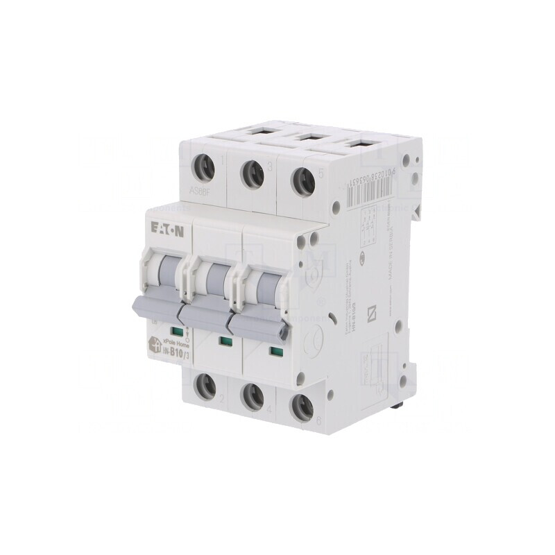 Întrerupător de supracurent 10A 3 Poli 230/400VAC 6kA | Electronic-mag.ro | Componente Electronice
